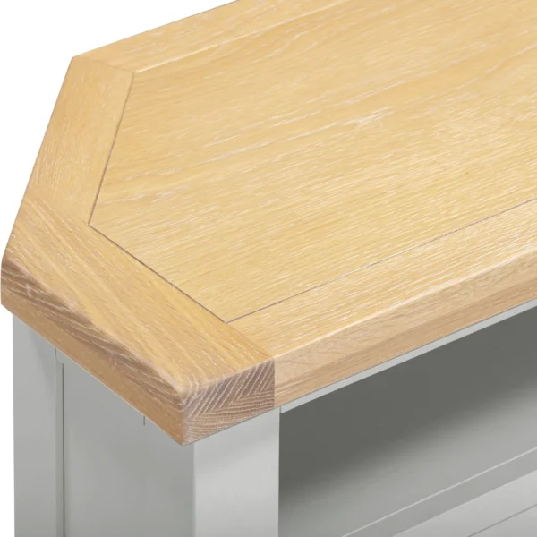 Windsor Corner TV Unit (Pebble Grey/Oak) - Image 6