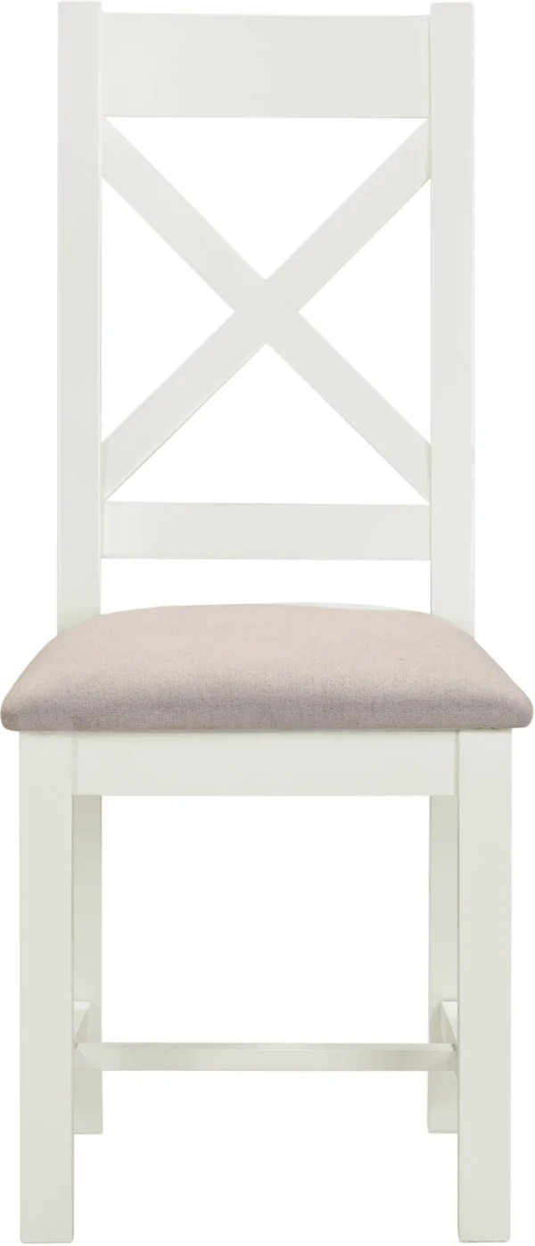 Windsor Cross Back Chair (Ivory/Oat Fabric) - Image 2