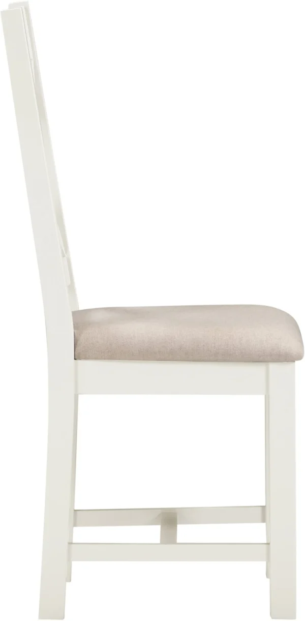 Windsor Cross Back Chair (Ivory/Oat Fabric) - Image 3