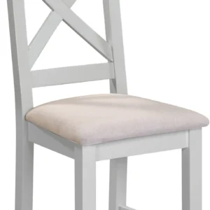 Windsor Cross Back Chair (Pebble Grey/Oat Fabric)