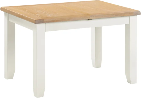 Windsor Extending Dining Table (Ivory/Oak) - Image 2
