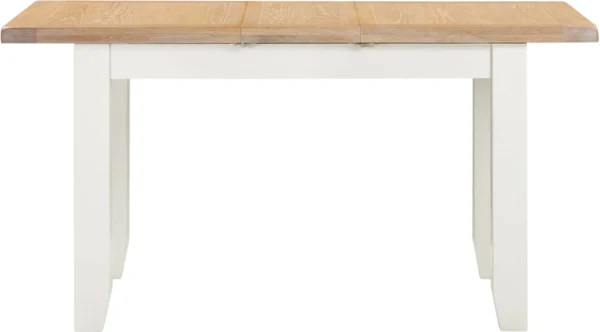 Windsor Extending Dining Table (Ivory/Oak) - Image 3