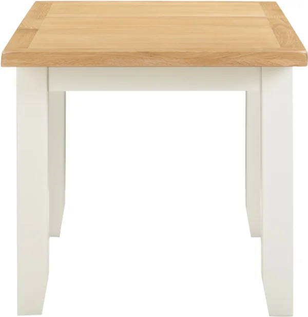 Windsor Extending Dining Table (Ivory/Oak) - Image 4