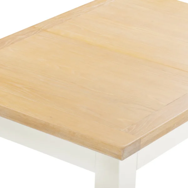 Windsor Extending Dining Table (Ivory/Oak) - Image 5