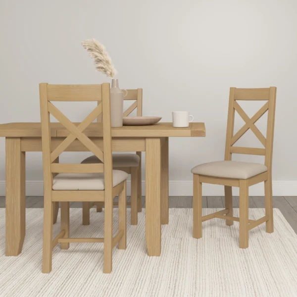 Windsor Extending Dining Table (Natural Oak) - Image 6