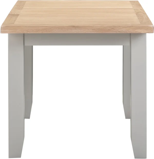 Windsor Extending Dining Table (Pebble Grey/Oak) - Image 4