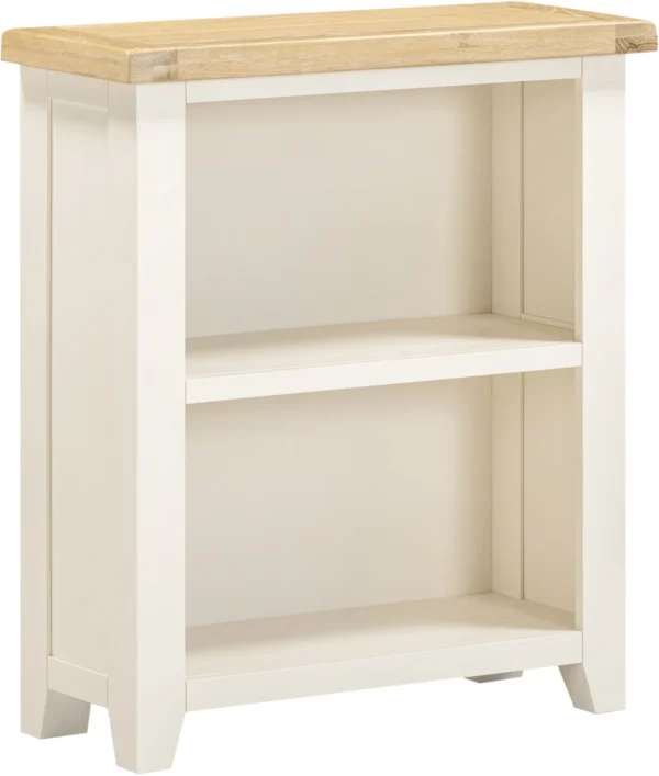 Windsor Low Bookcase (Ivory/Oak)