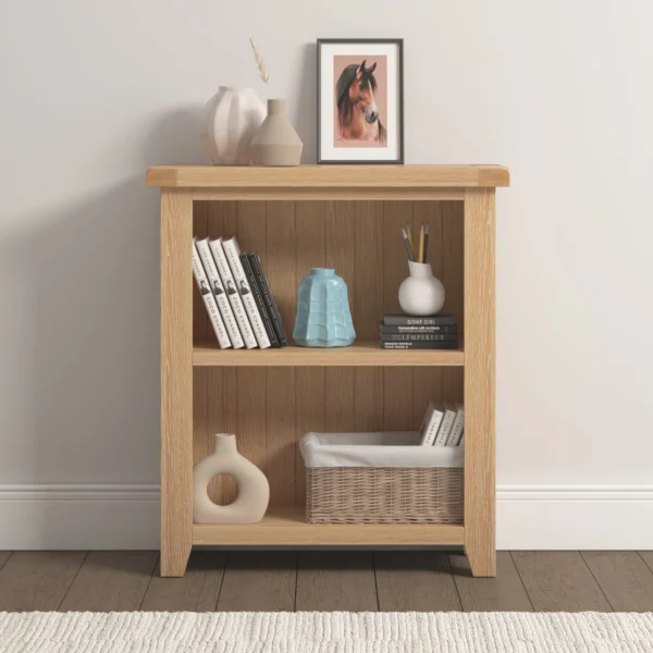 Windsor Low Bookcase (Natural Oak) - Image 6