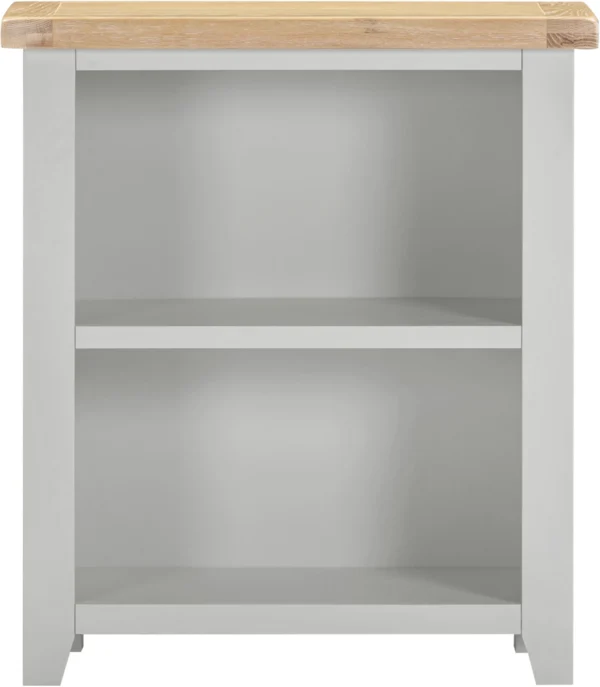 Windsor Low Bookcase (Pebble Grey/Oak) - Image 2