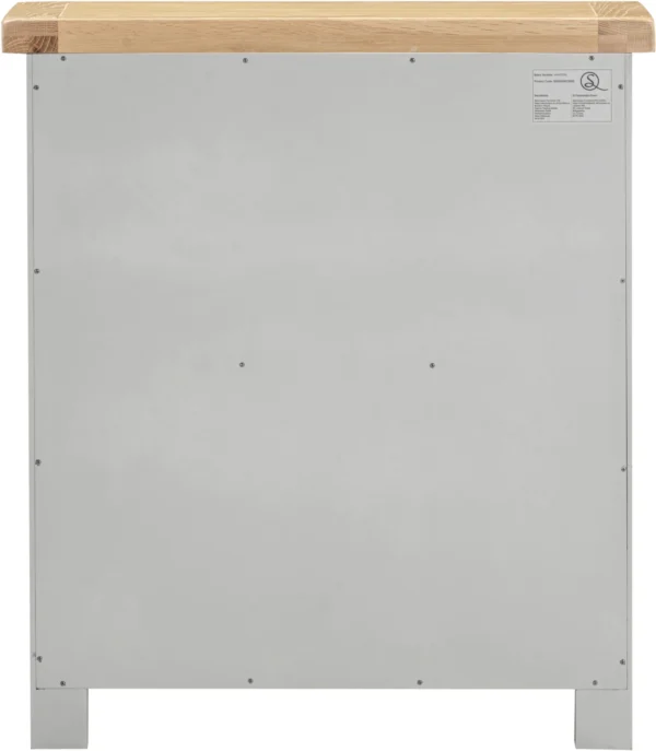 Windsor Low Bookcase (Pebble Grey/Oak) - Image 4
