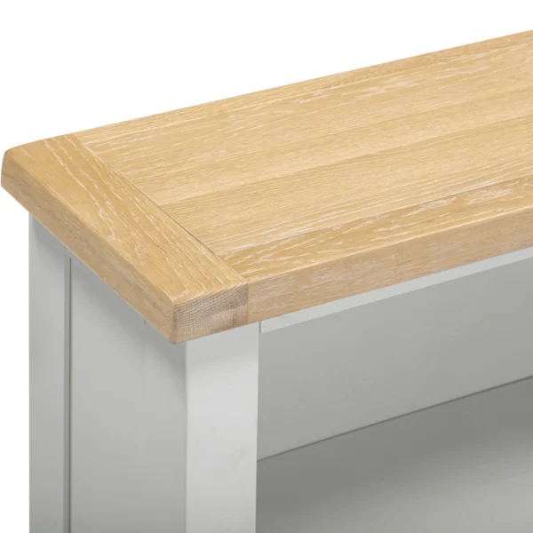 Windsor Low Bookcase (Pebble Grey/Oak) - Image 5