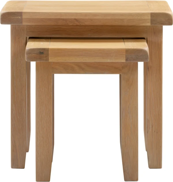 Windsor Nest of 2 Tables (Natural Oak) - Image 2