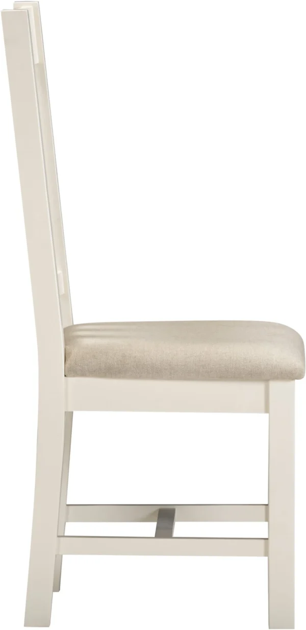 Windsor Slatted Chair (Ivory/Oat Fabric) - Image 3