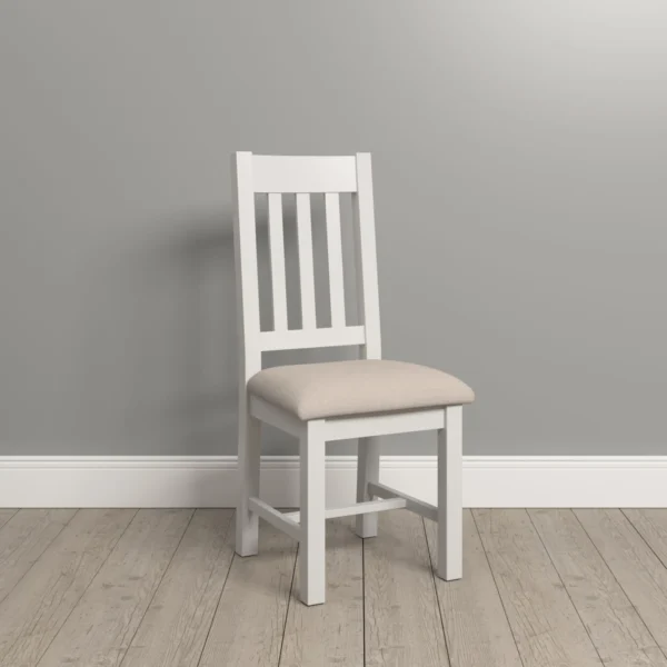 Windsor Slatted Chair (Ivory/Oat Fabric) - Image 6