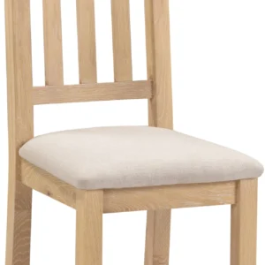 Windsor Slatted Chair (Natural Oak/Oat Fabric)