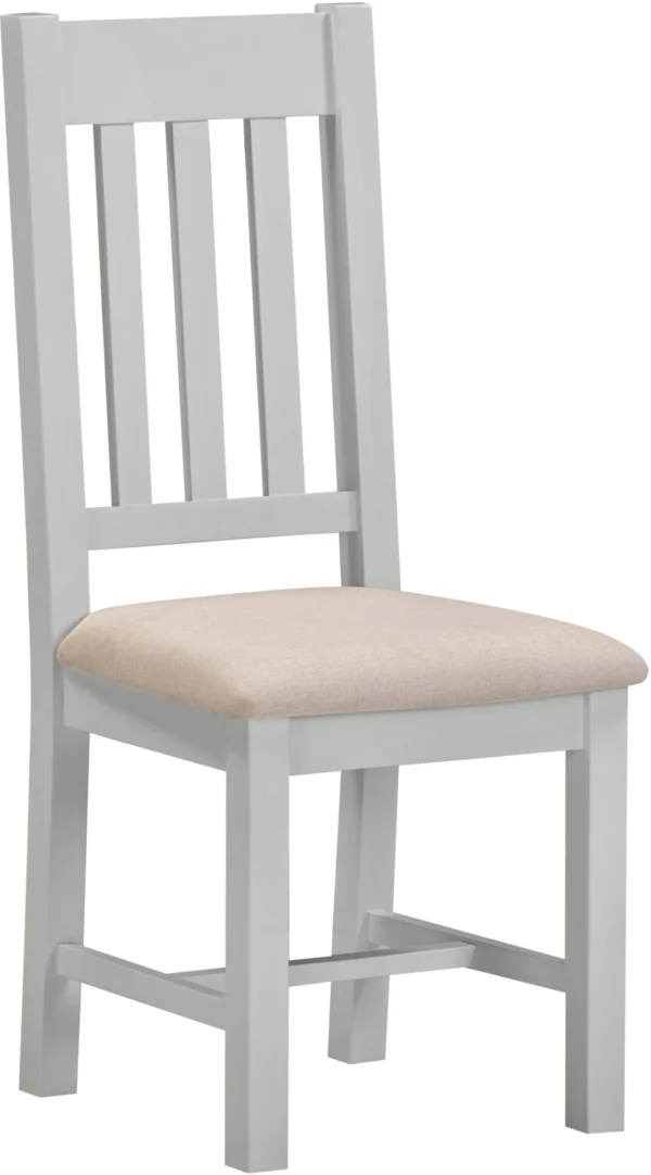 Windsor Slatted Chair (Pebble Grey/Oat Fabric)