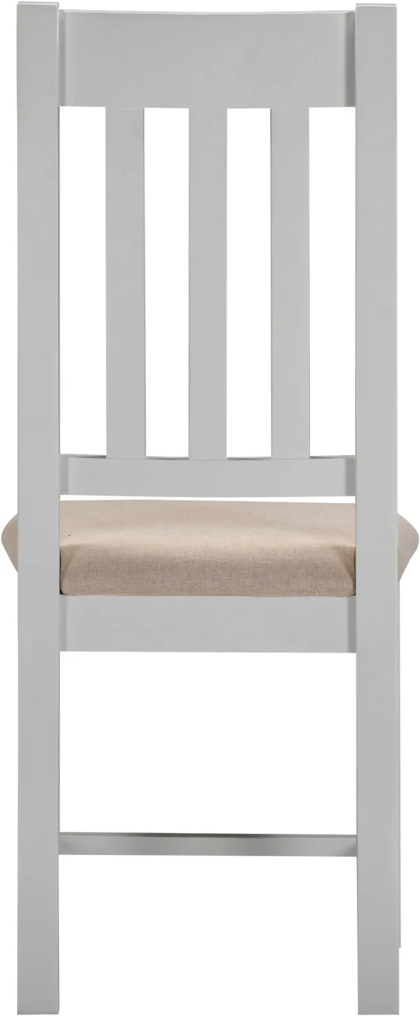 Windsor Slatted Chair (Pebble Grey/Oat Fabric) - Image 4