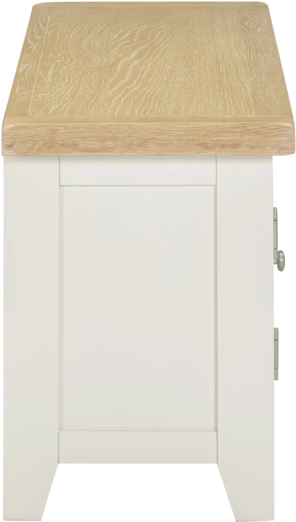 Windsor Straight TV Unit (Ivory/Oak) - Image 4