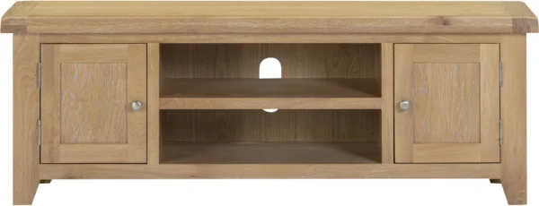 Windsor Straight TV Unit (Natural Oak) - Image 2