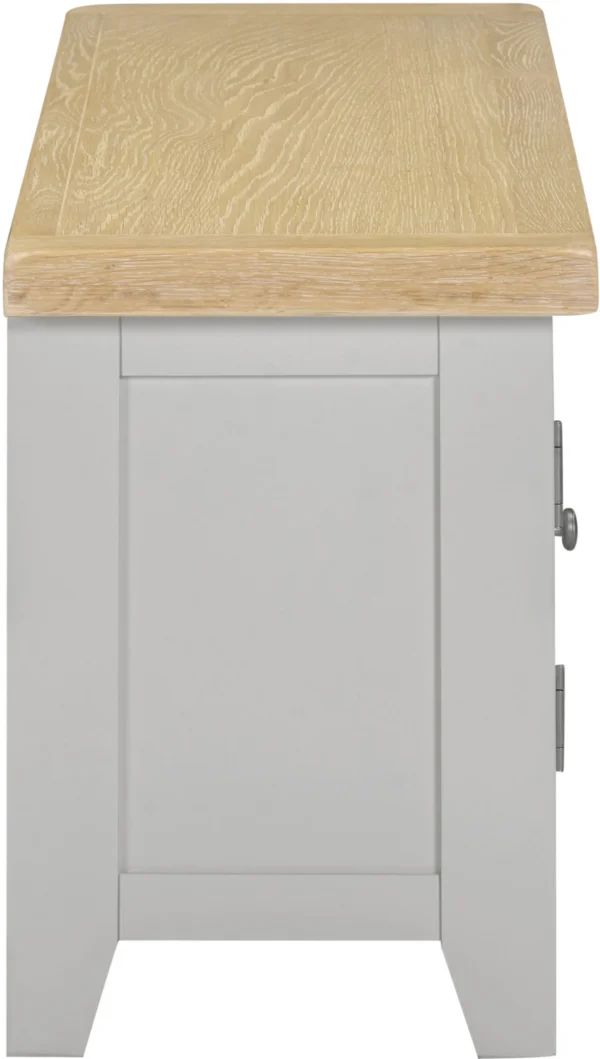 Windsor Straight TV Unit (Pebble Grey/Oak) - Image 4