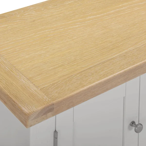 Windsor Straight TV Unit (Pebble Grey/Oak) - Image 6